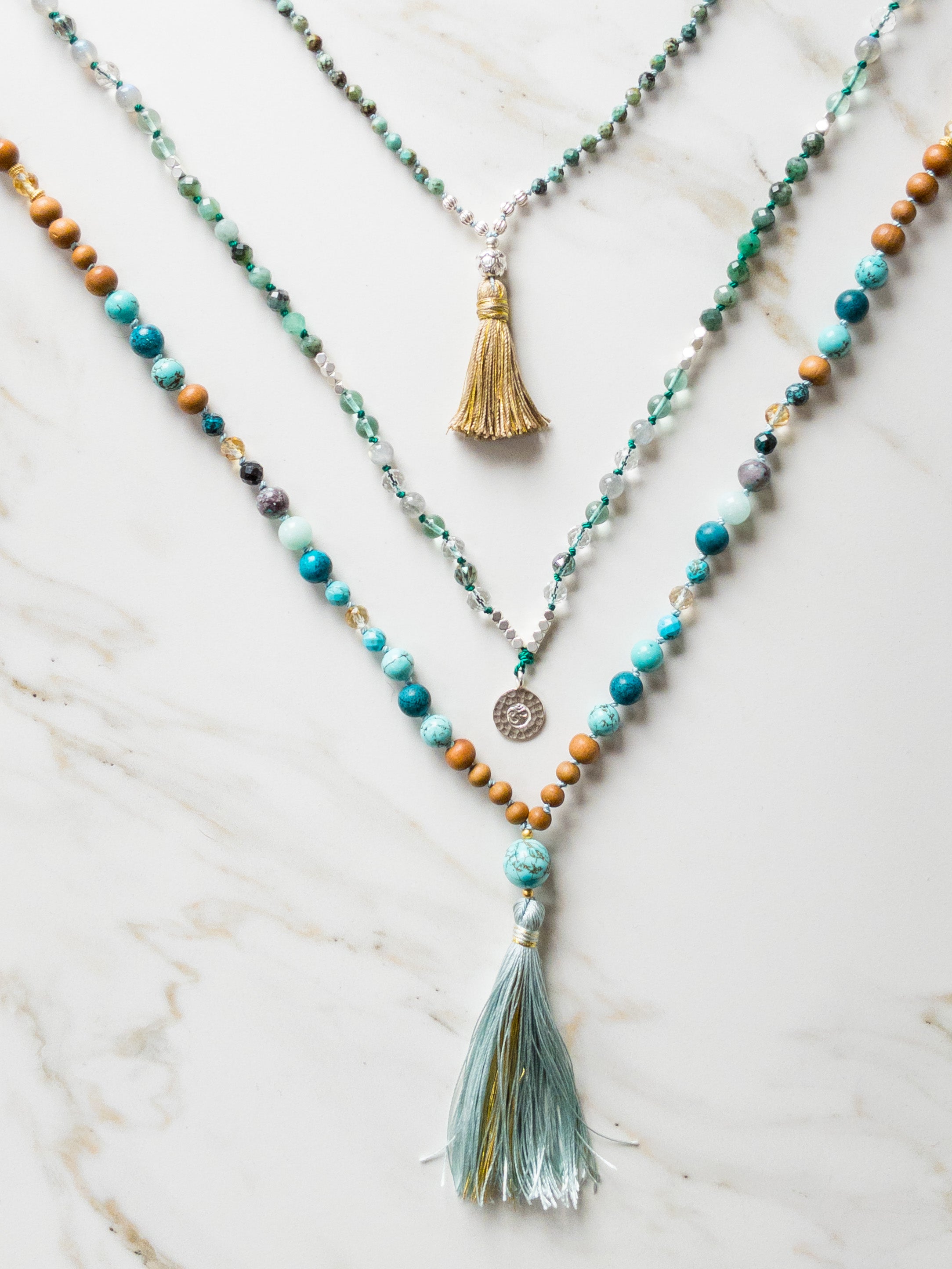 Shashā yoga jewellery Switzerland - Turquoise Japamala 108 beads
