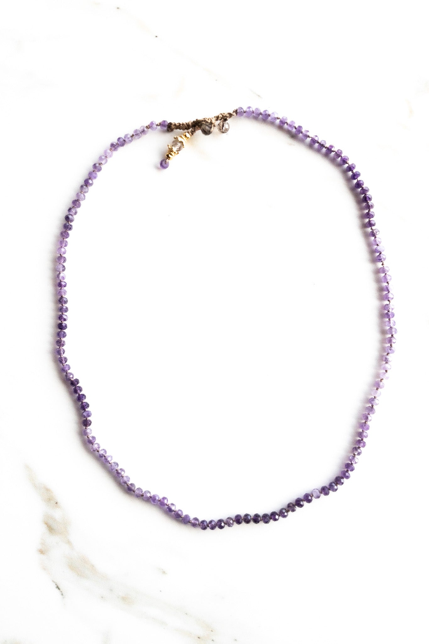 Sana Necklace - Amethyst - DIVYA Sacred Symbols - shashā gemstone jewellery 