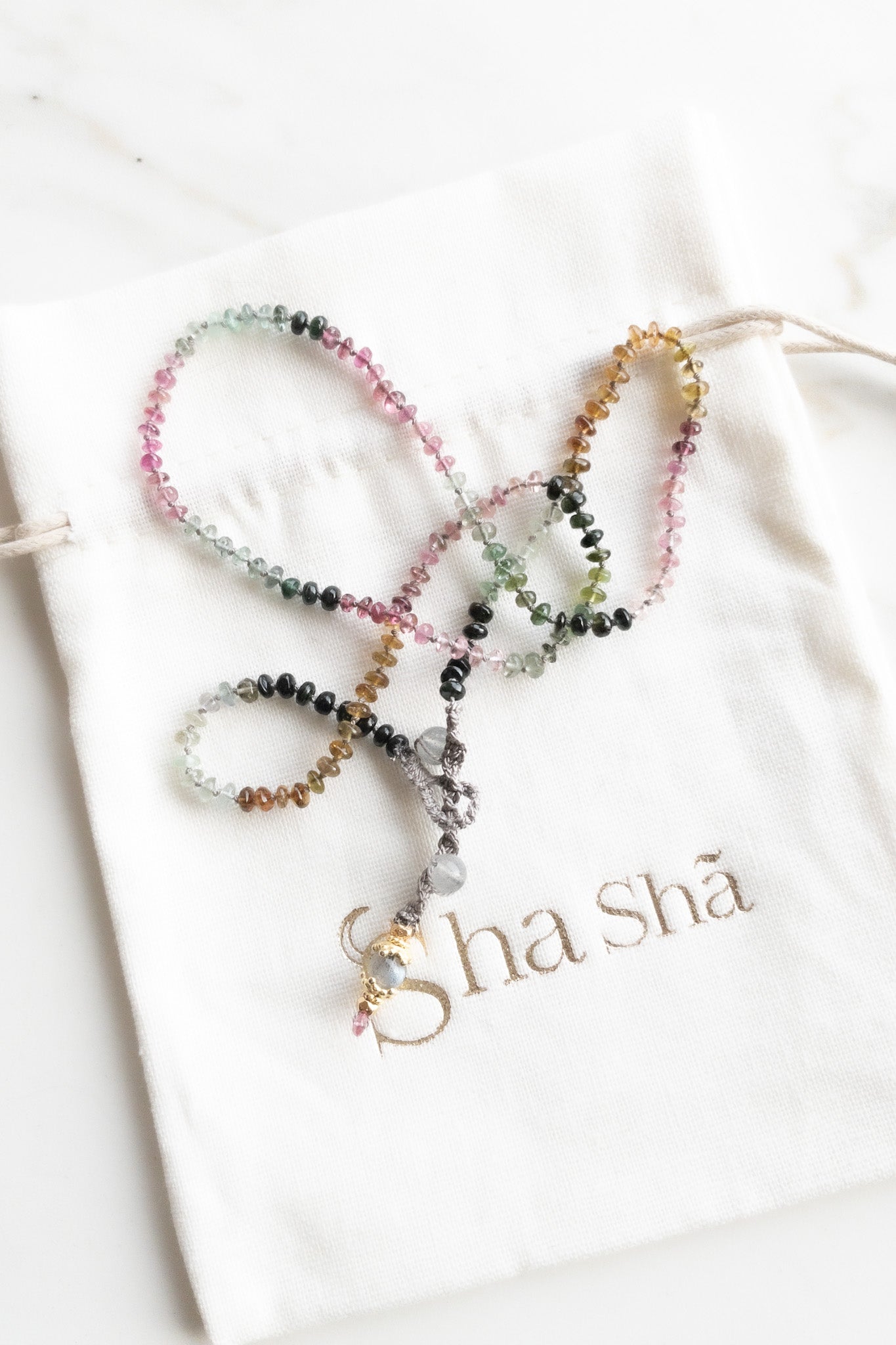 Sana Necklace - Tourmaline - DIVYA Sacred Symbols - shashā yoga jewellery 