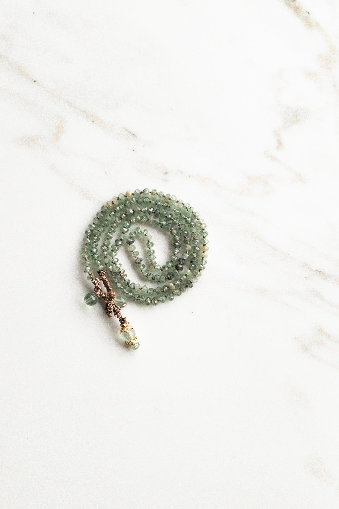 Sana Necklace - Green Kyanite - DIVYA Sacred Symbols - shashā gemstone jewellery 