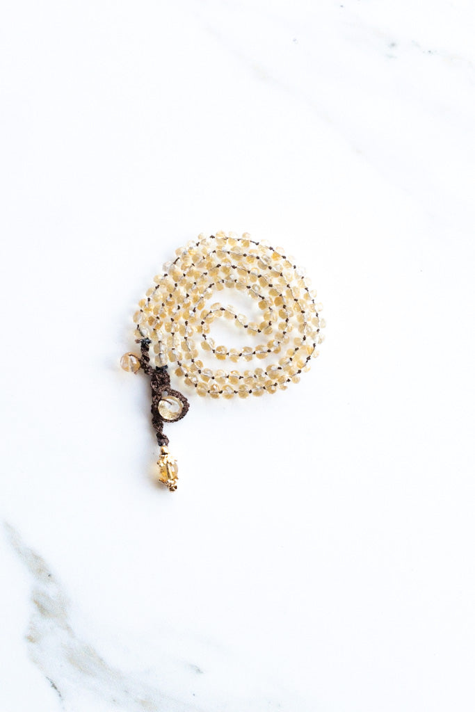 Sana Necklace - Citrine - DIVYA Sacred Symbols - shasha jewellery 