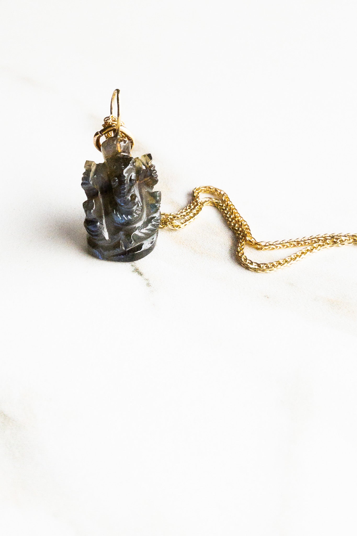 Ganesha Ji - Labradorite - DIVYA Sacred Symbols - shashā gemstone jewellery 