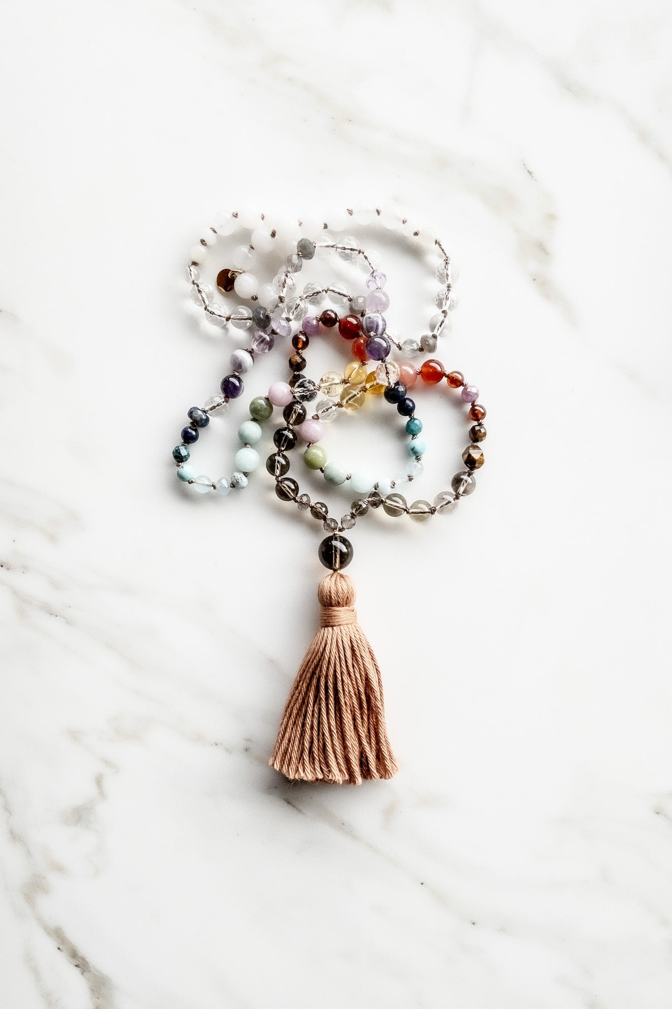 Harmony Chakra Mala 108 beads - OceanEyes Collection - shashā Indian inspired jewellery 