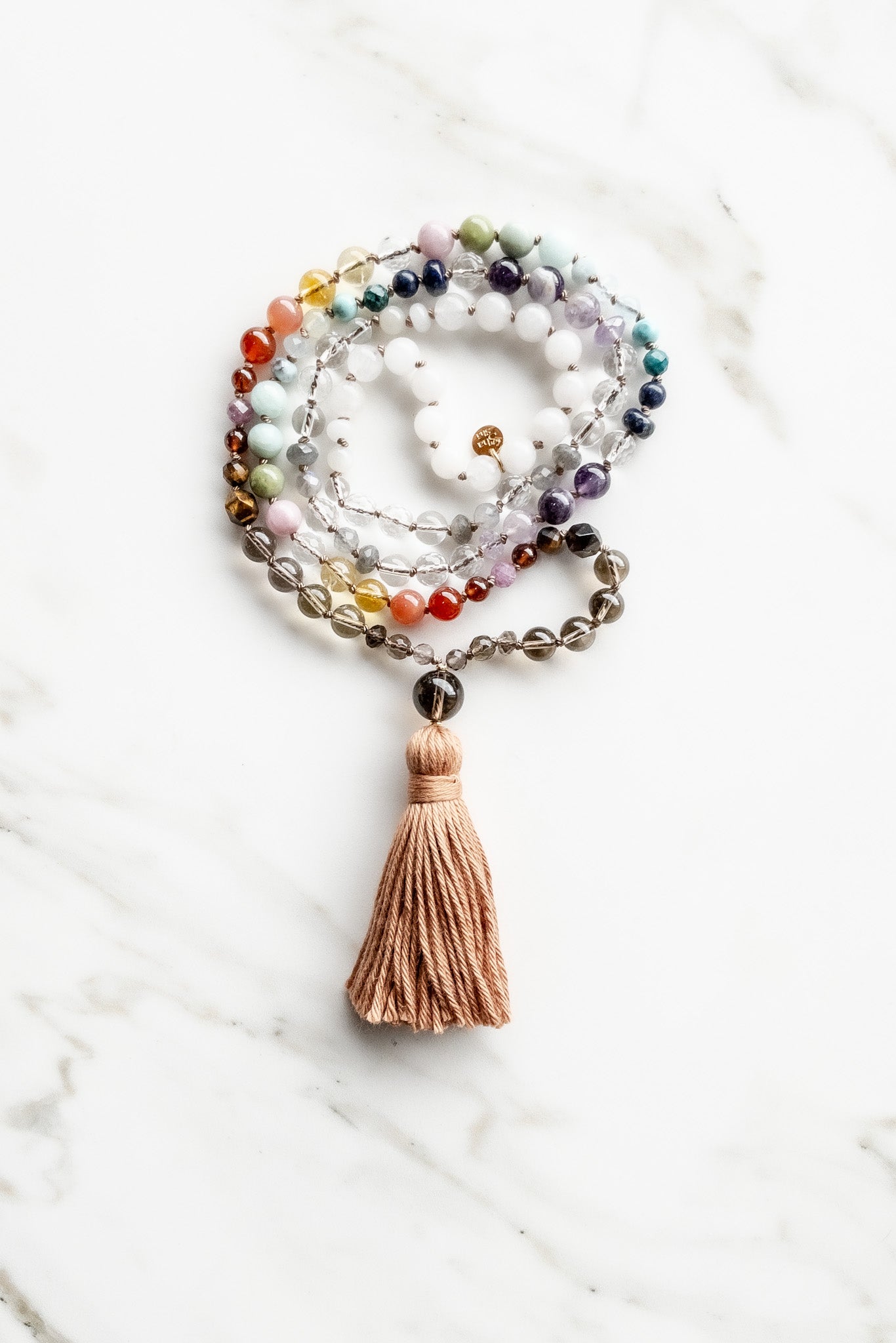 Harmony Chakra Mala 108 beads - OceanEyes Collection - shashā meditation jewellery 