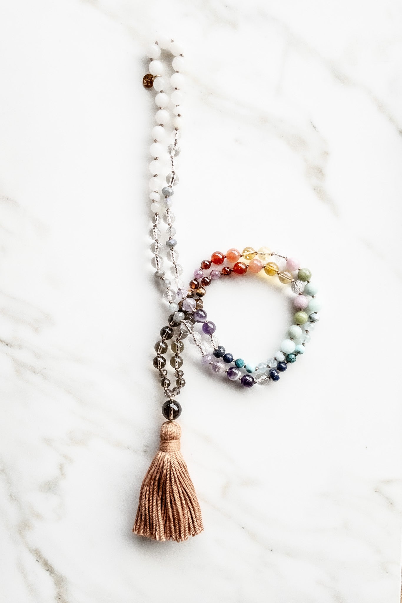 Harmony Chakra Mala 108 beads - OceanEyes Collection - shashā yoga jewellery 