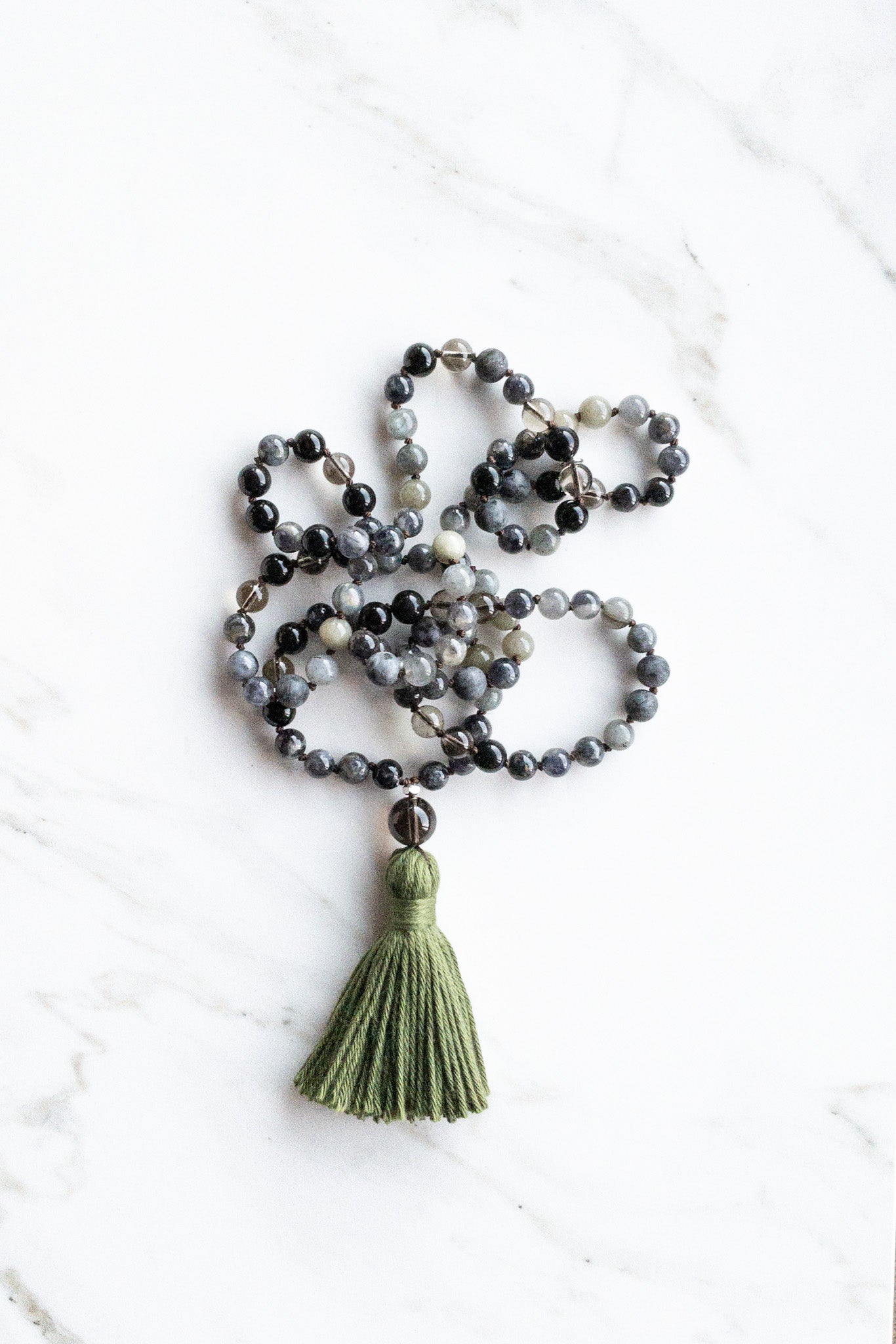 Awakening Wisdom Mala 108 beads - OceanEyes Collection - shashā yoga jewellery 