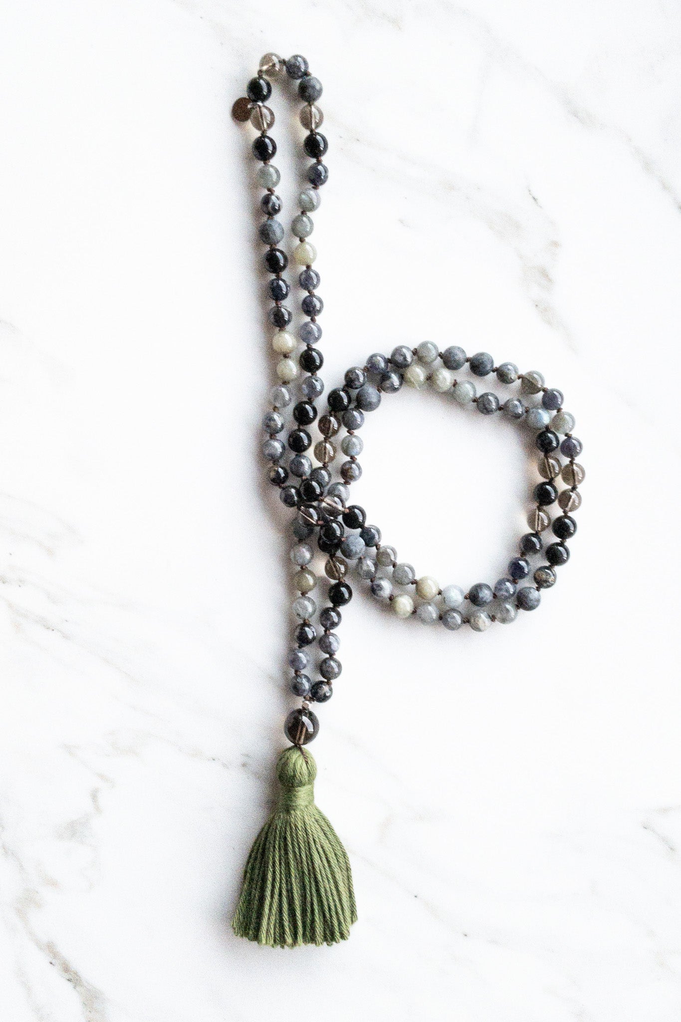 Awakening Wisdom Mala 108 beads - OceanEyes Collection - shashā jewellery Switzerland 