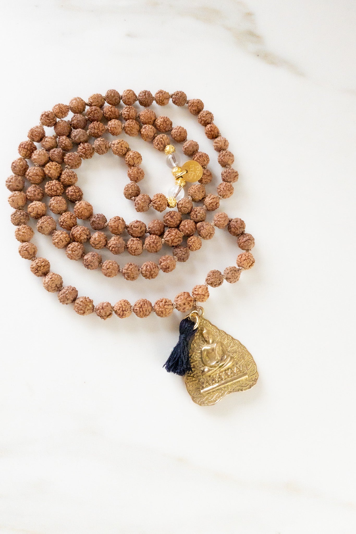 Silent Wisdom Rudraksha Mala - Indradhanush