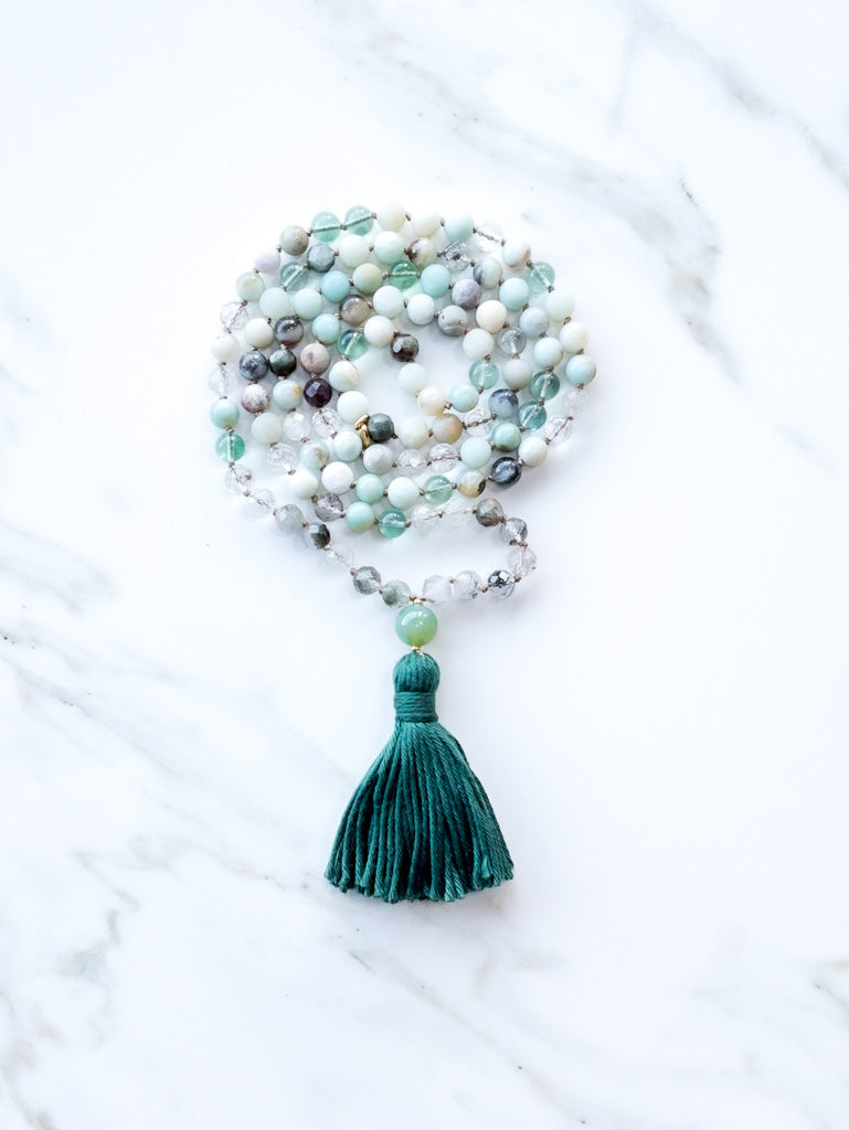 Inner Garden Flow Mala Beads - OceanEyes - ShaSha Yoga Jewellery 