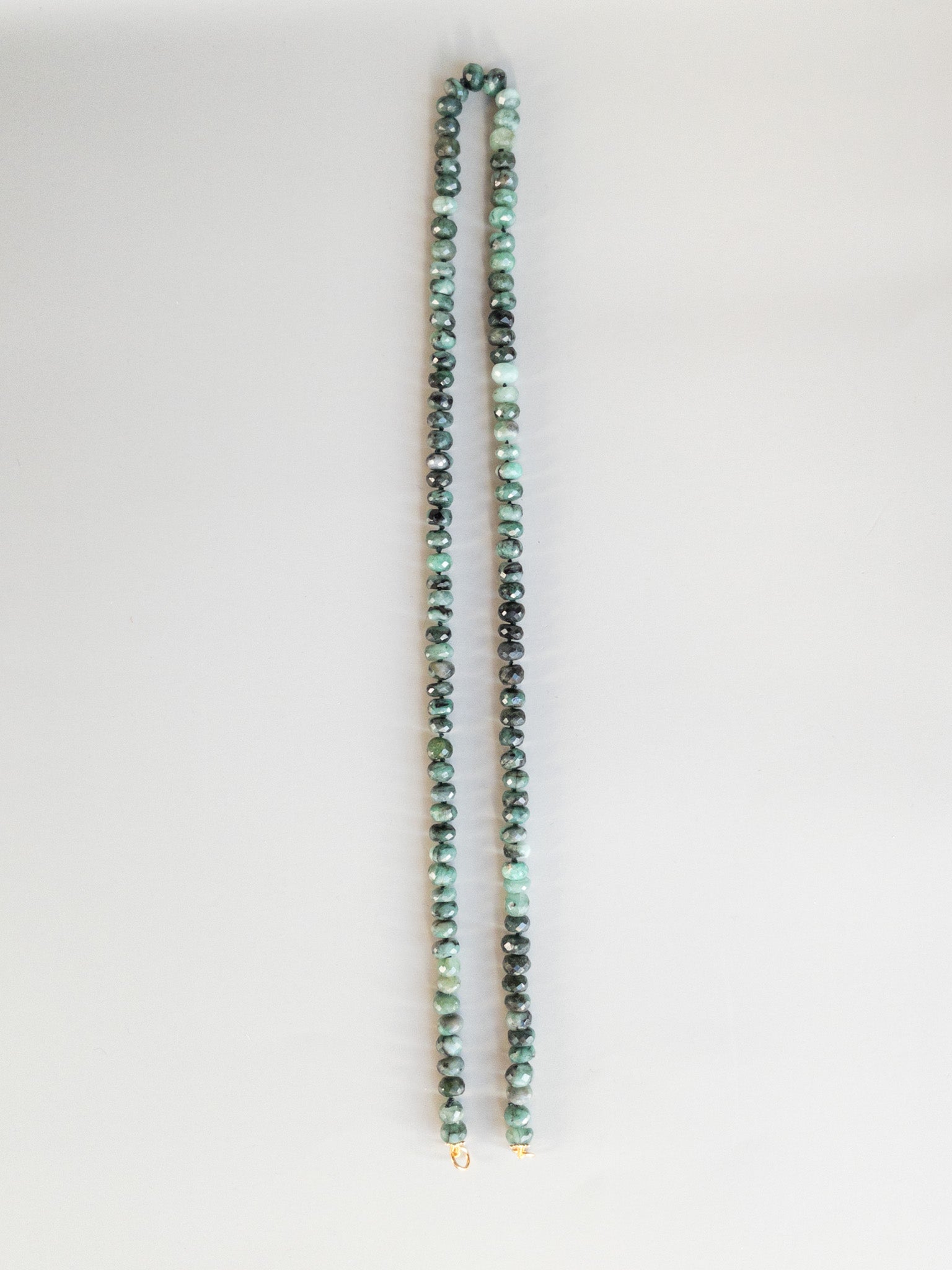 Sana Necklace - Emeralds faceted rondelle beads necklace  - DIVYA Collection - ShaSha Jewelry