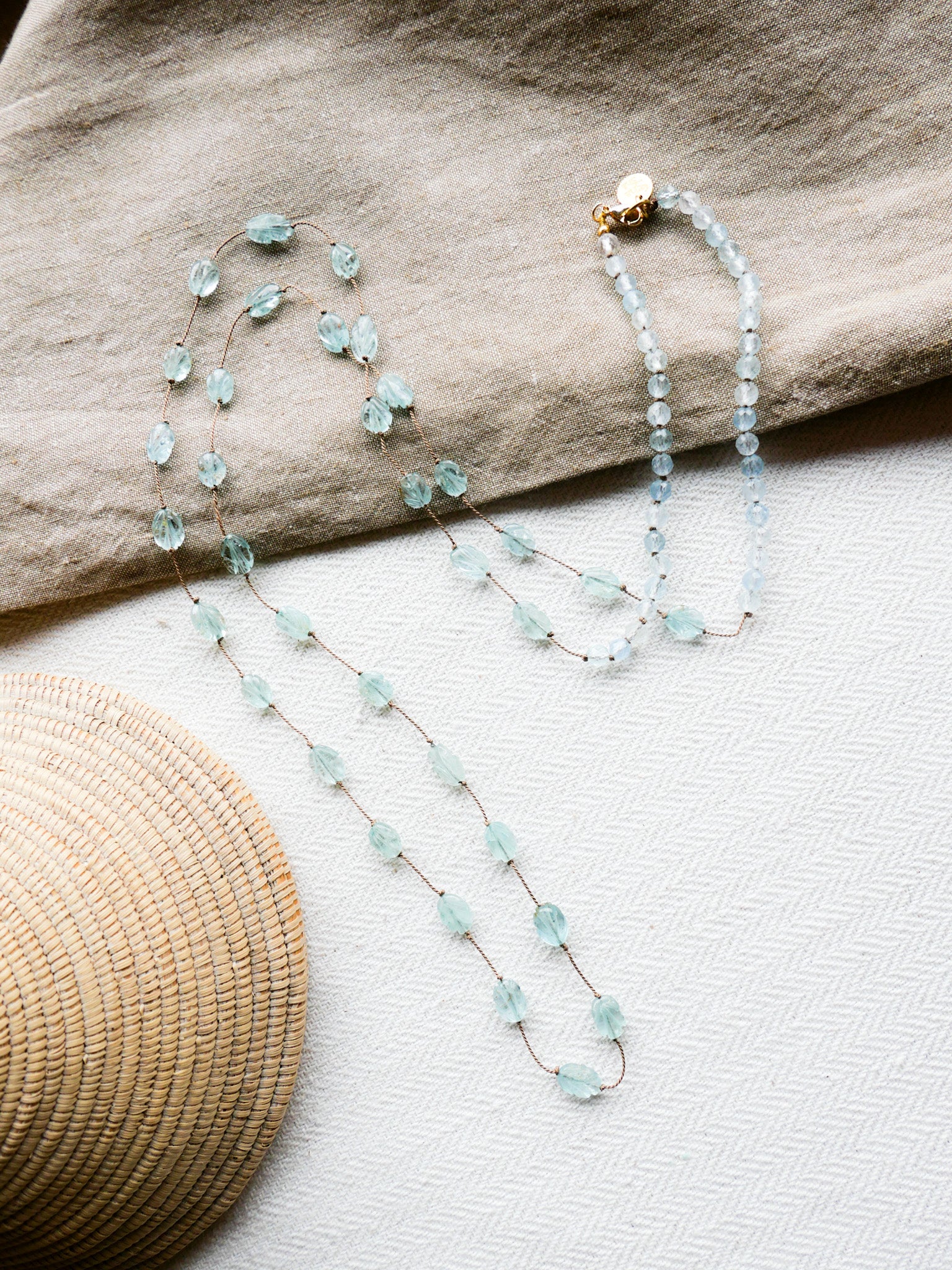 Aquamarine Sautoir - DIVYA - Shasha jewelry 