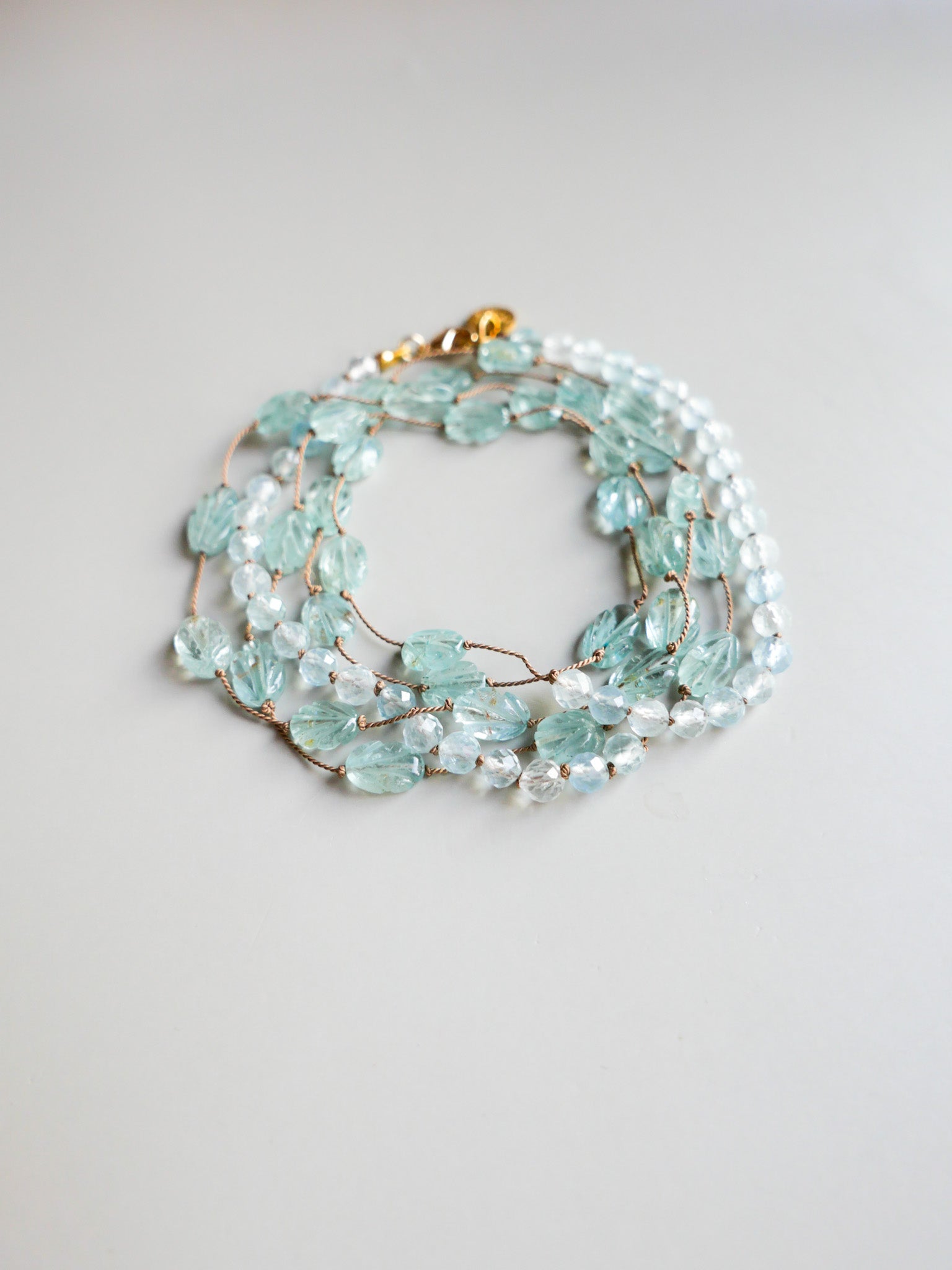 Aquamarine Sautoir - DIVYA - Shasha jewelry 