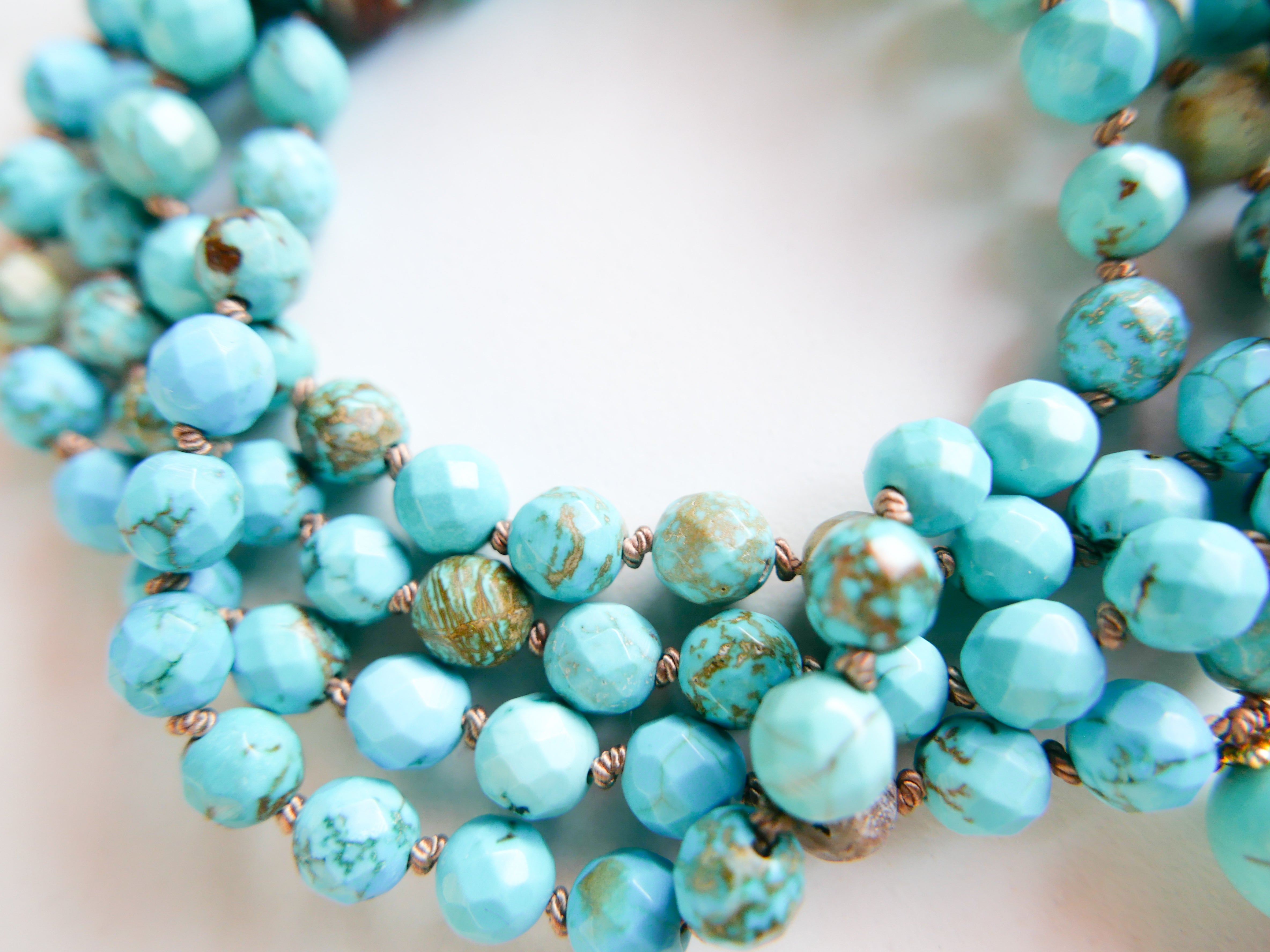 Pravāha – Japamala Turquoise – Collection Indradhanush - Shasha yoga jewelry 