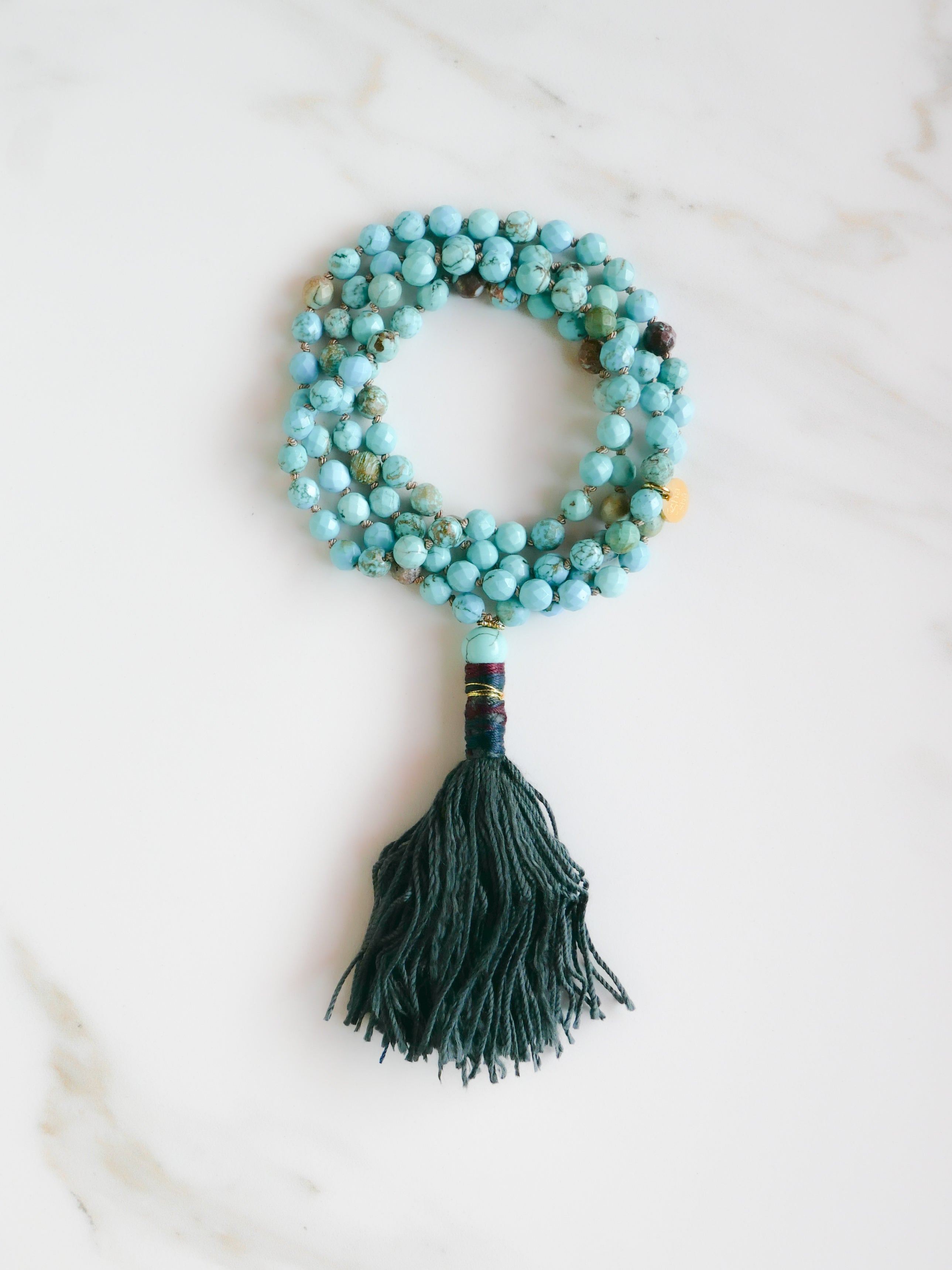 Pravāha – Japamala Turquoise – Collection Indradhanush - Shasha yoga jewelry 