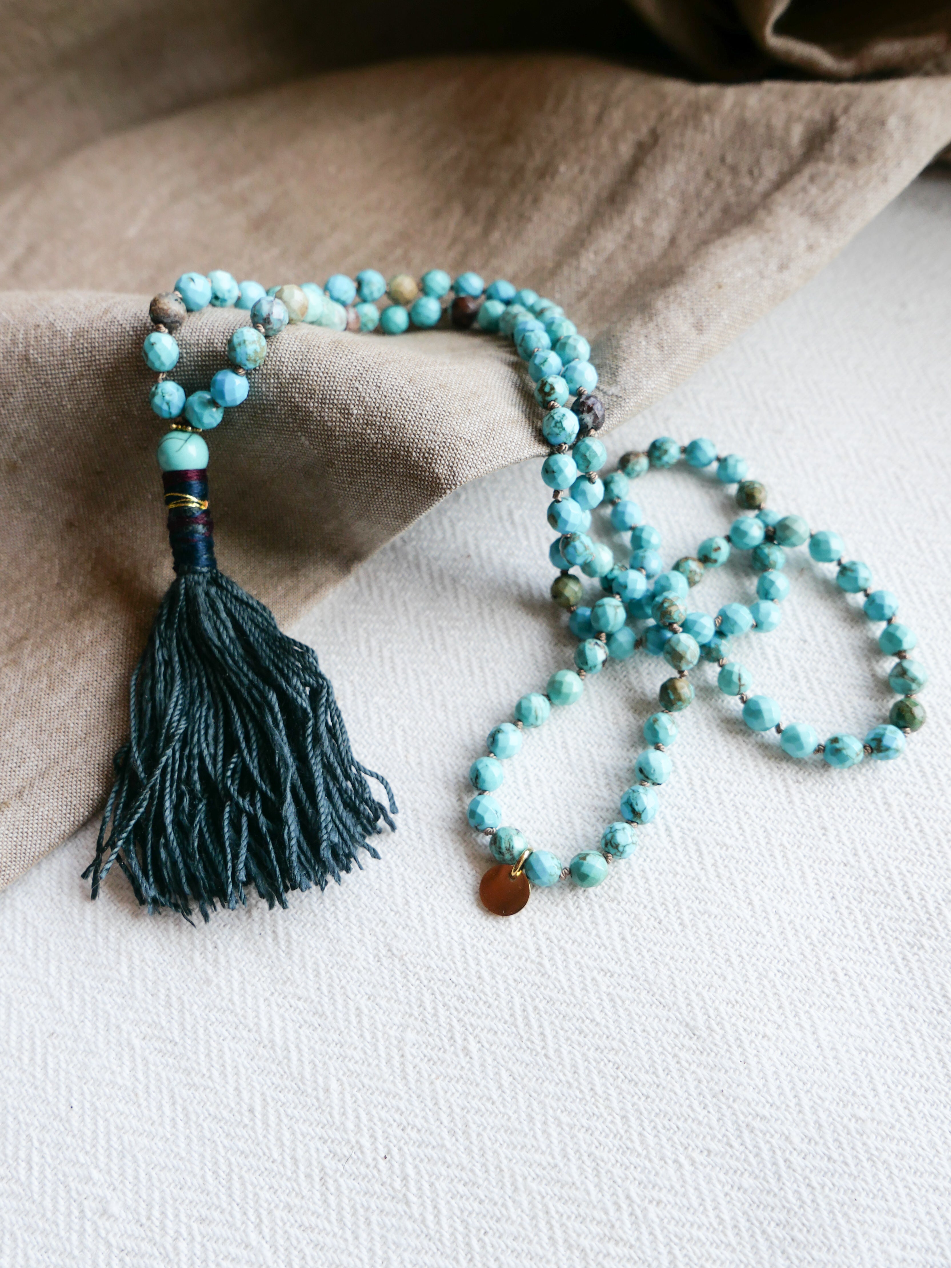 Pravāha – Japamala Turquoise – Collection Indradhanush - Shasha jewellery 