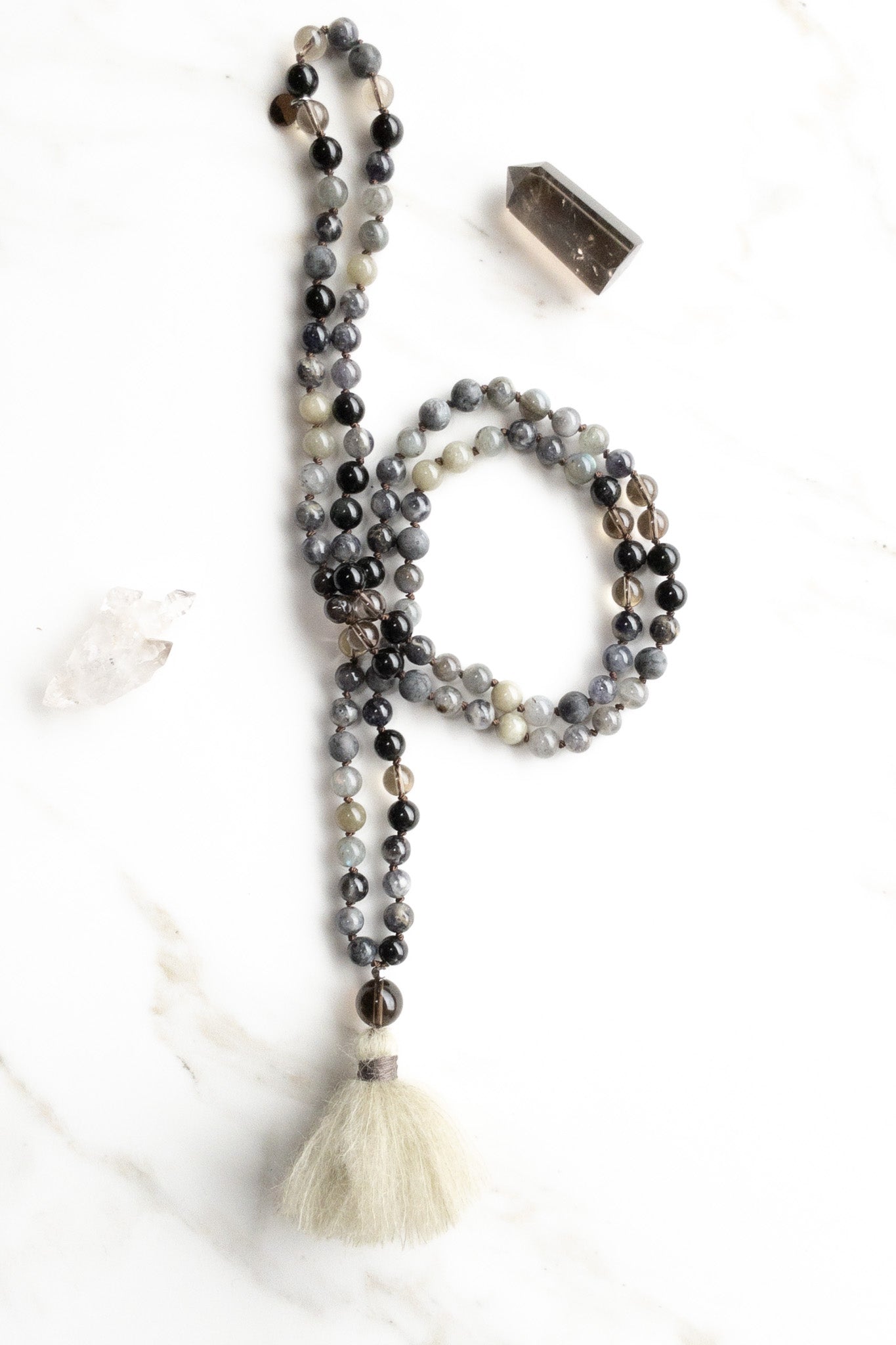 Awakening Wisdom Mala 108 beads - OceanEyes Collection - shashā meditation jewellery 