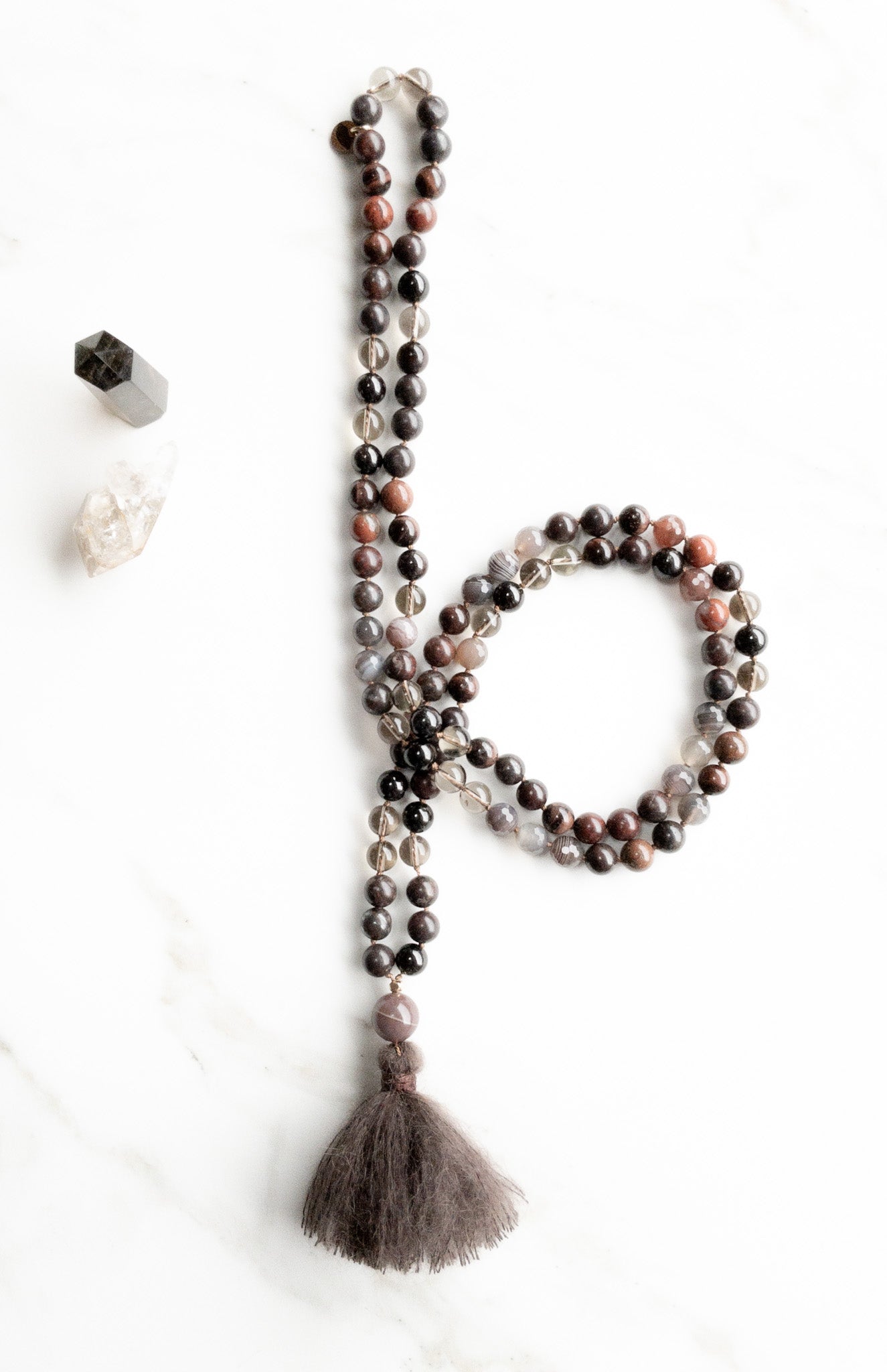 Dhara Grounding Mala 108 beads - OceanEyes Collection - shashā jewellery for yogis