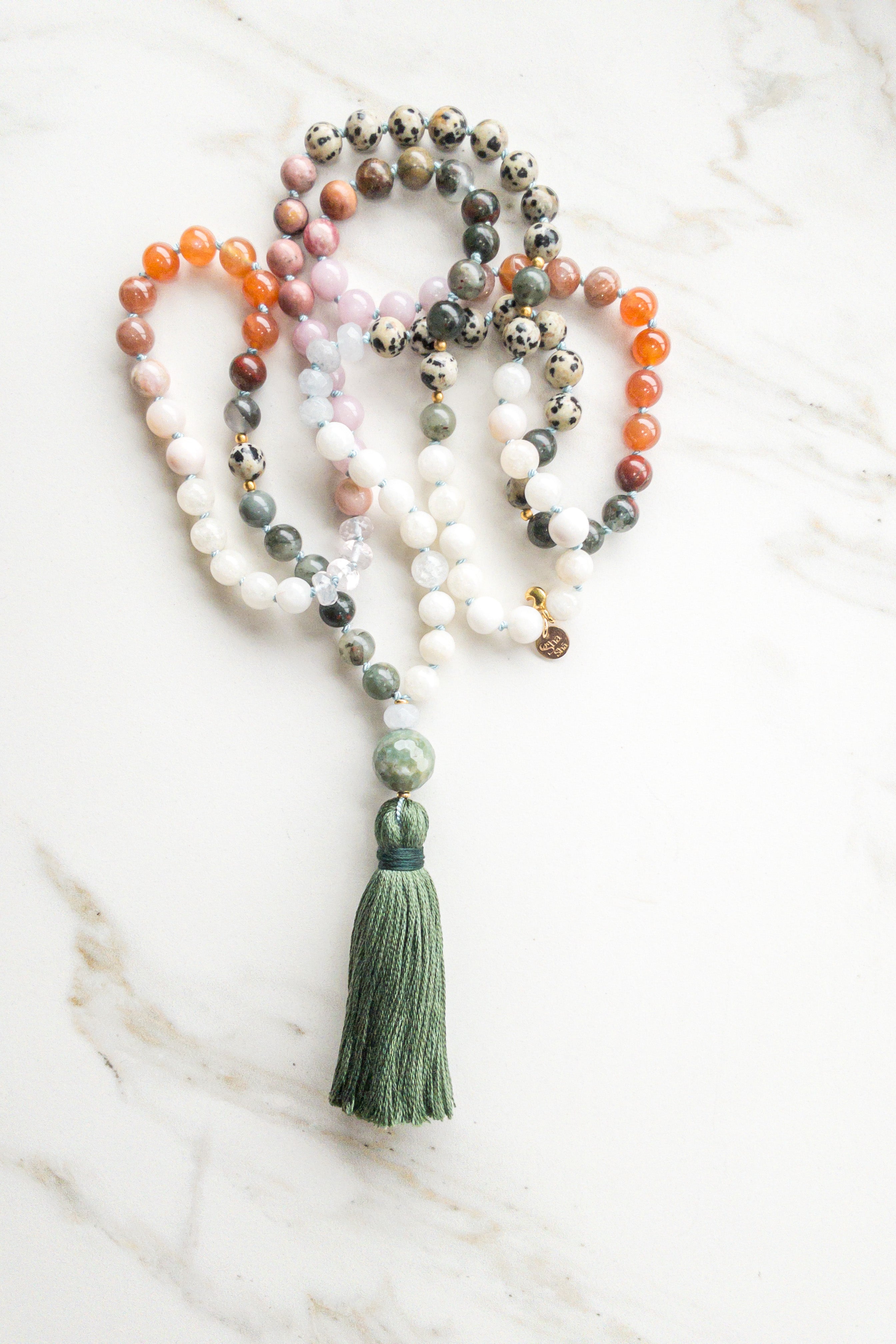 Elevation Cycle Mala 108 Beads - OceanEye - shashā yoga and meditation jewellery Switzerland 