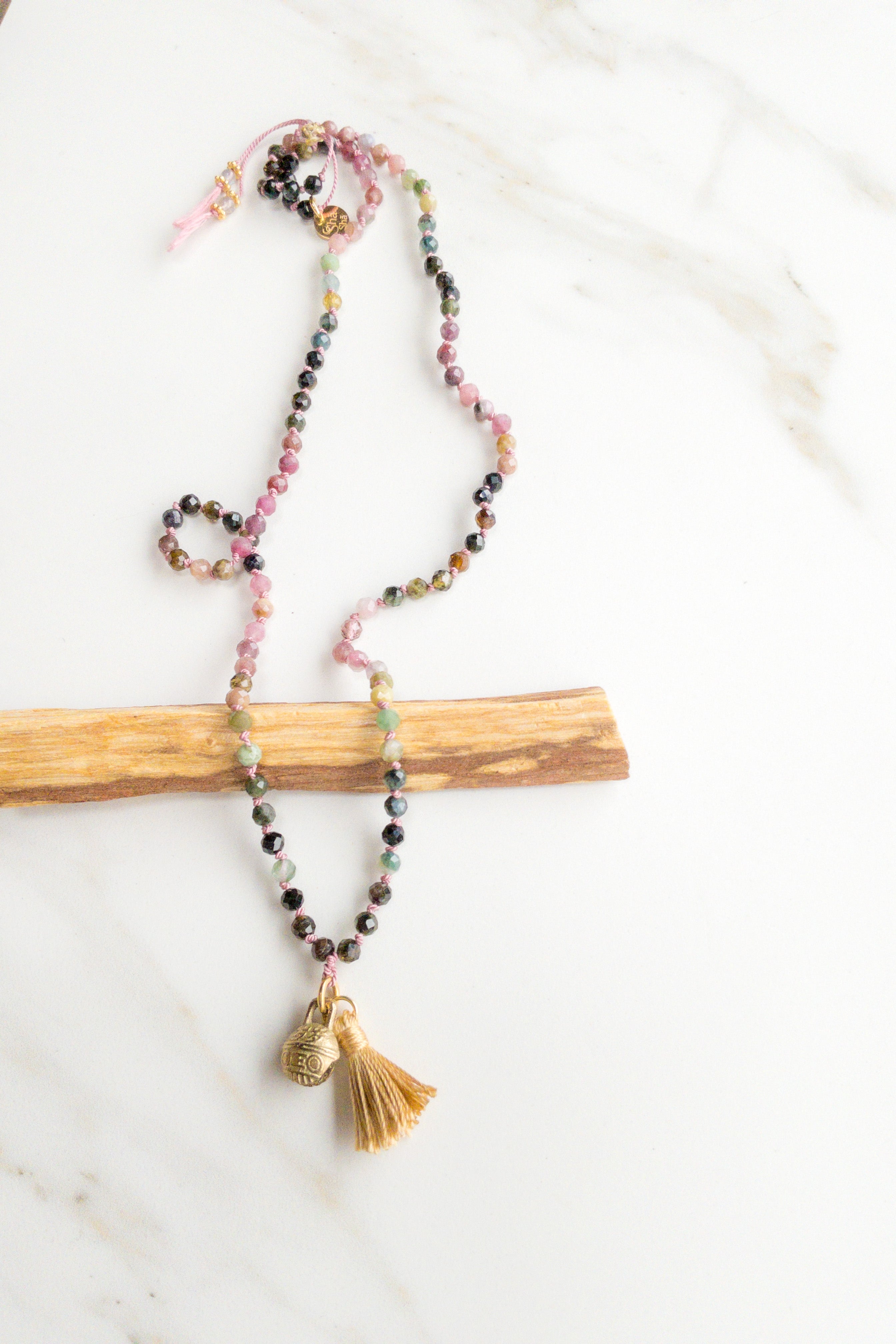 ShaSha « Roots » mini mala 108 - Faceted Tourmaline - Shashã jewelry Switzerland 