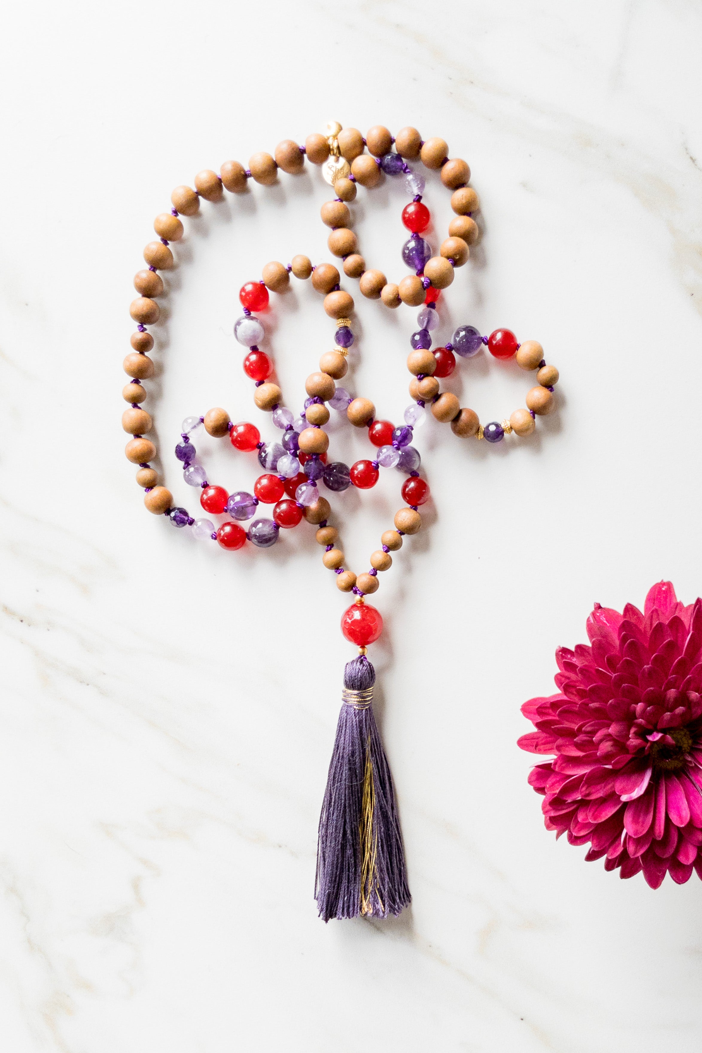 Amethyst Sunset Serenity Mala - OceanEye