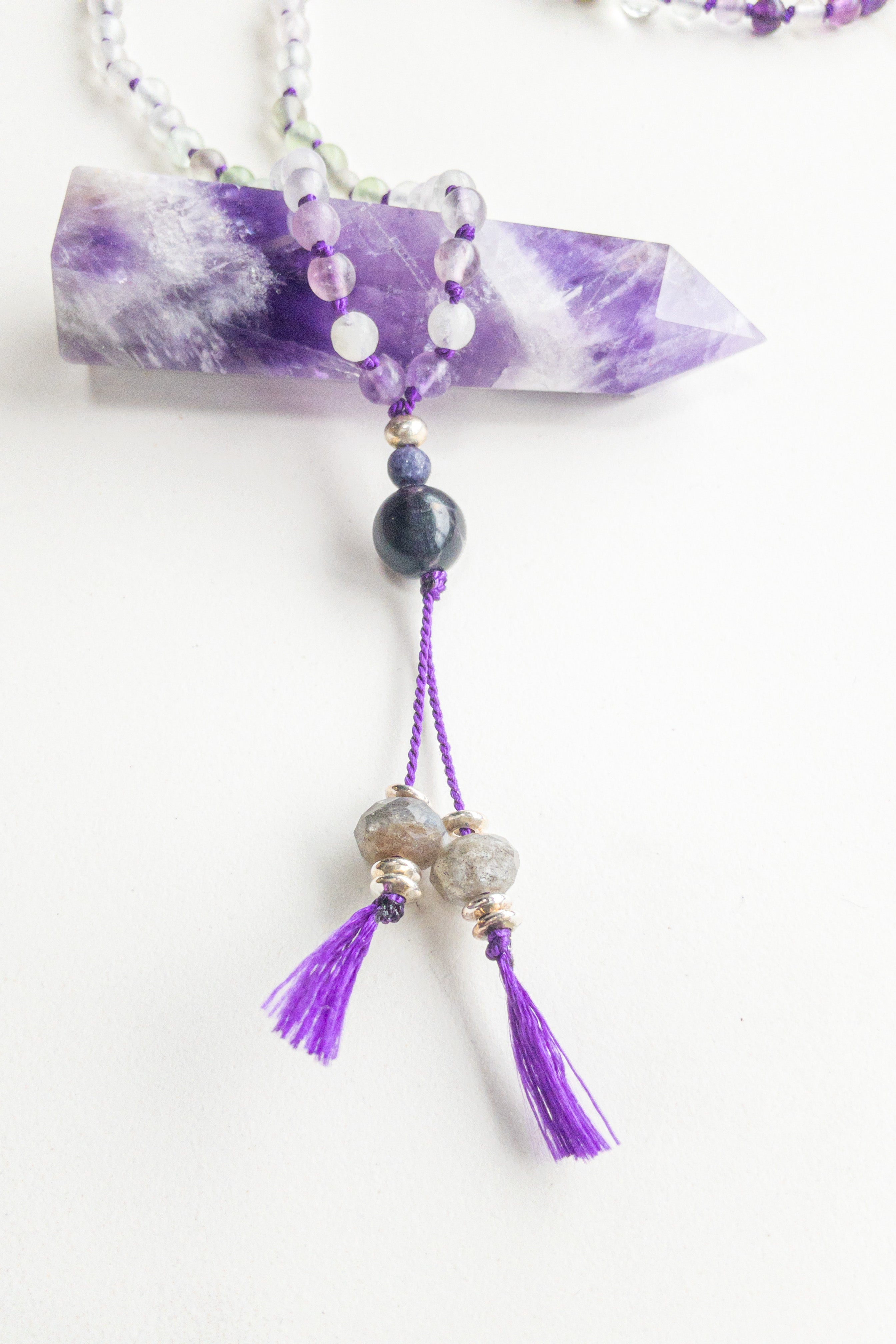 ShaSha "Roots" mini Mala - Fluorite - shashā yoga jewellery store Switzerland 