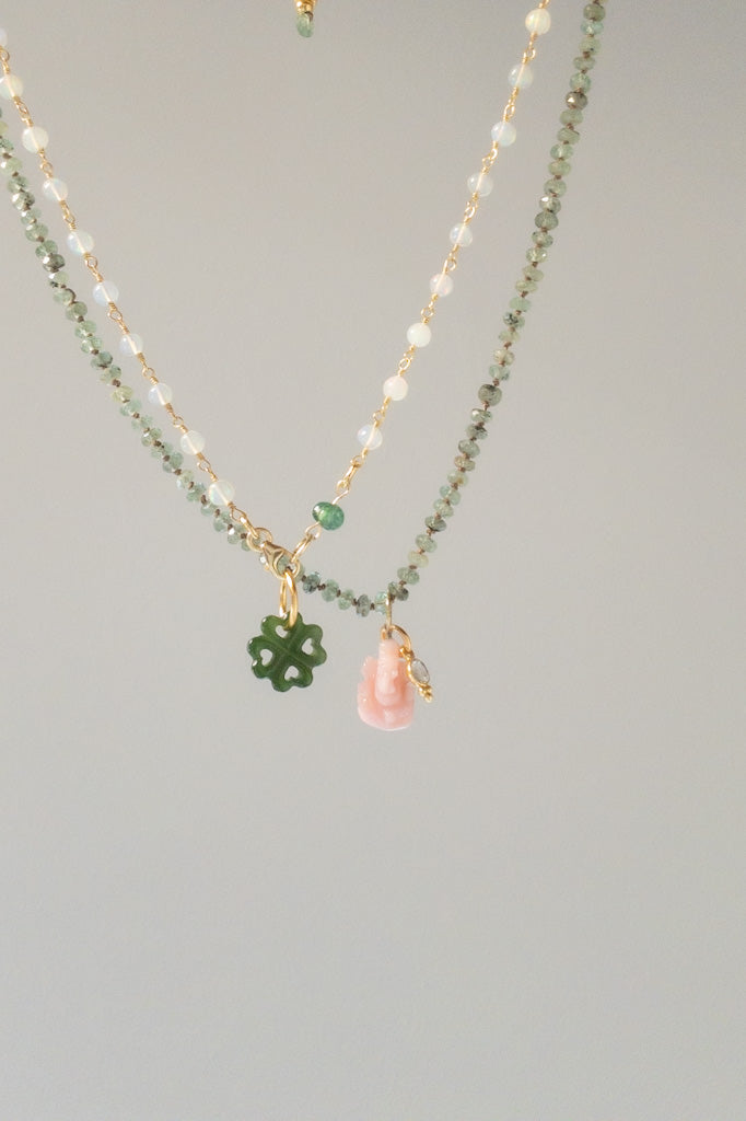 Clover - Jade Nephrite - DIVYA Sacred Symbols - ShaSha jewellery