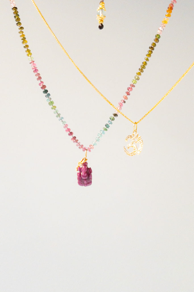 Sana Necklace - Tourmaline - DIVYA Sacred Symbols - India inspired jewellery