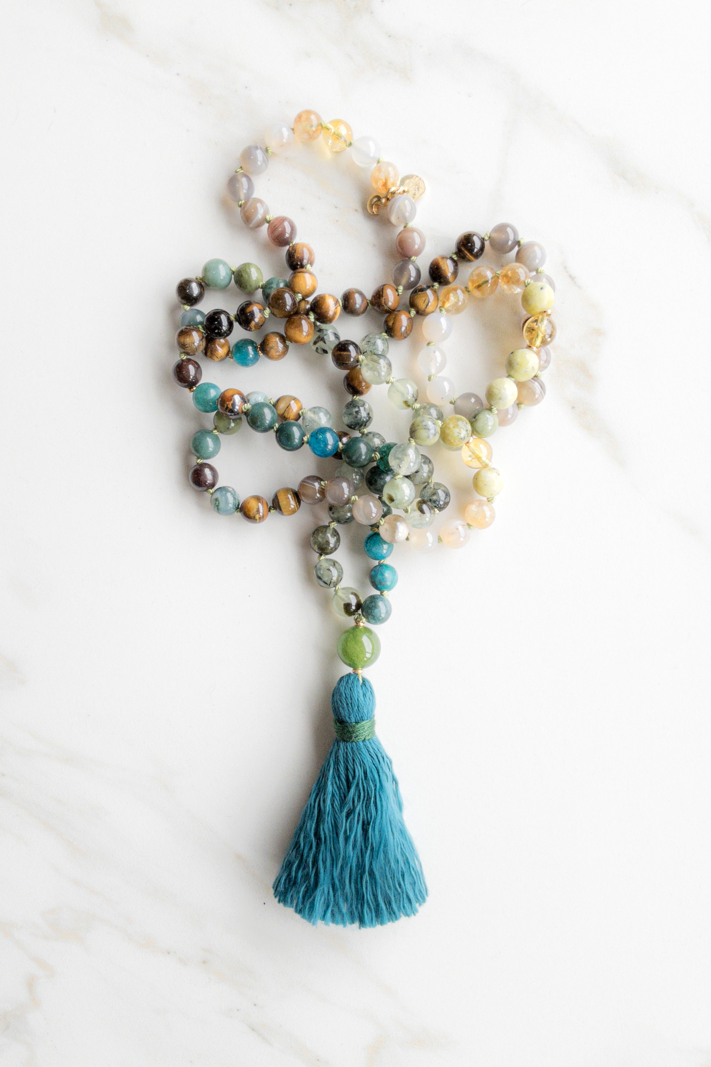 Inner Garden Mala - Assorted Gemstones - OceanEye - Shashã jewellery Switzerland 