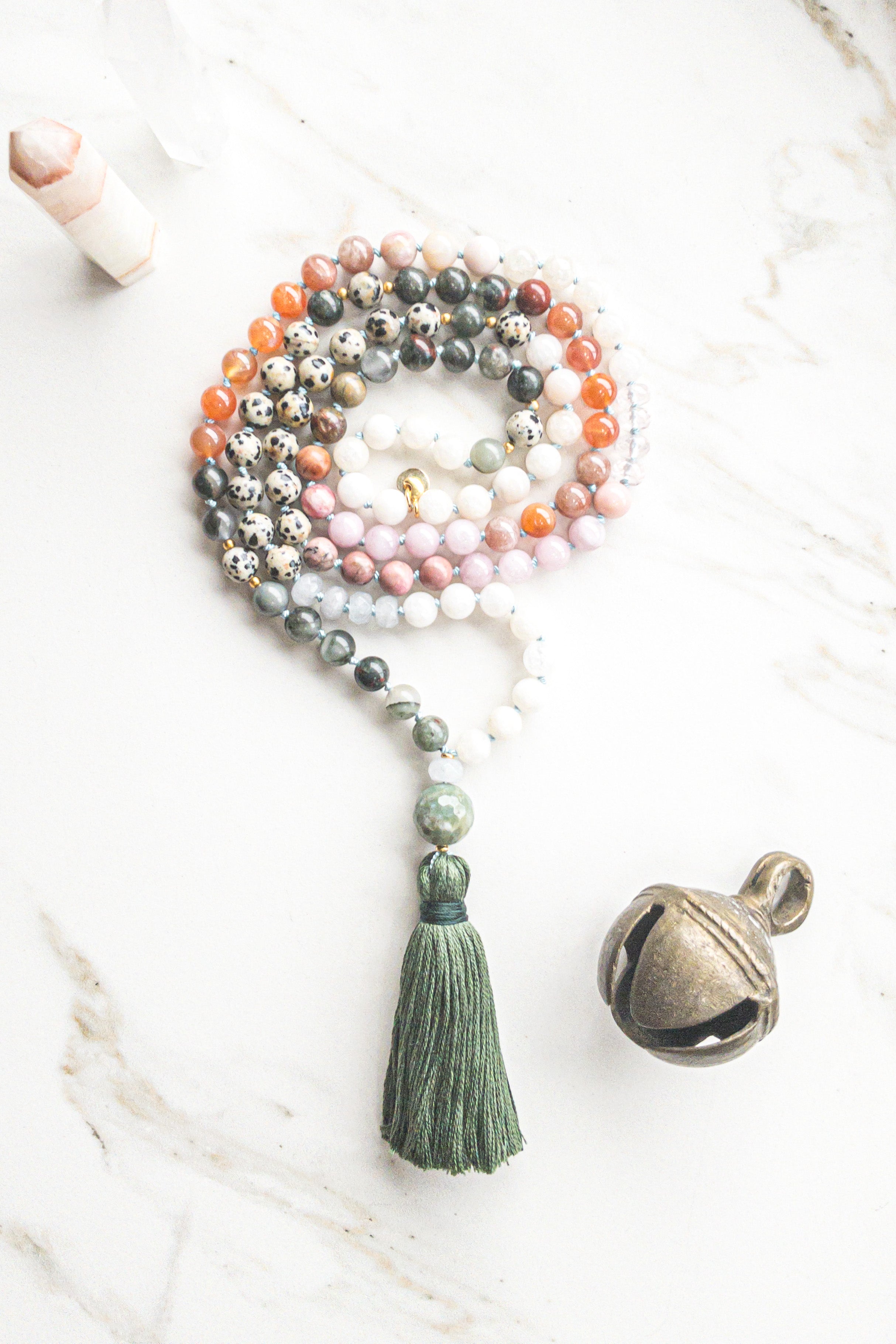 Elevation Cycle Mala 108 Beads - OceanEye - shashā yoga and meditation jewellery Switzerland 