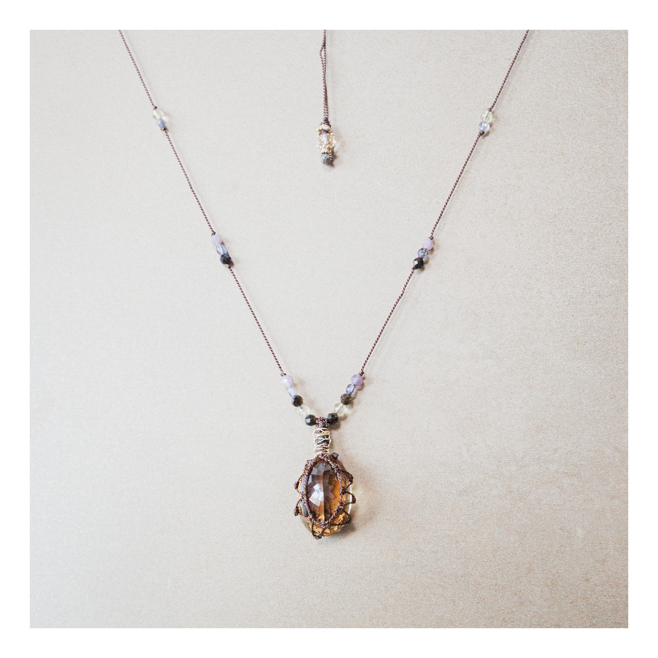 Honey Quartz “Aabha” Necklace - Talisman