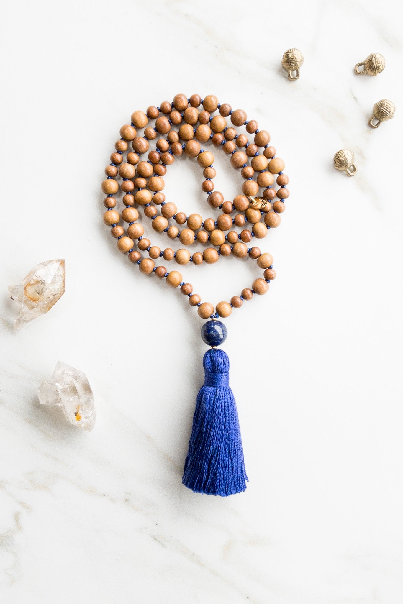 Serenity of India - Sandelholz-Mala-Perlen - OceanEye-Kollektion