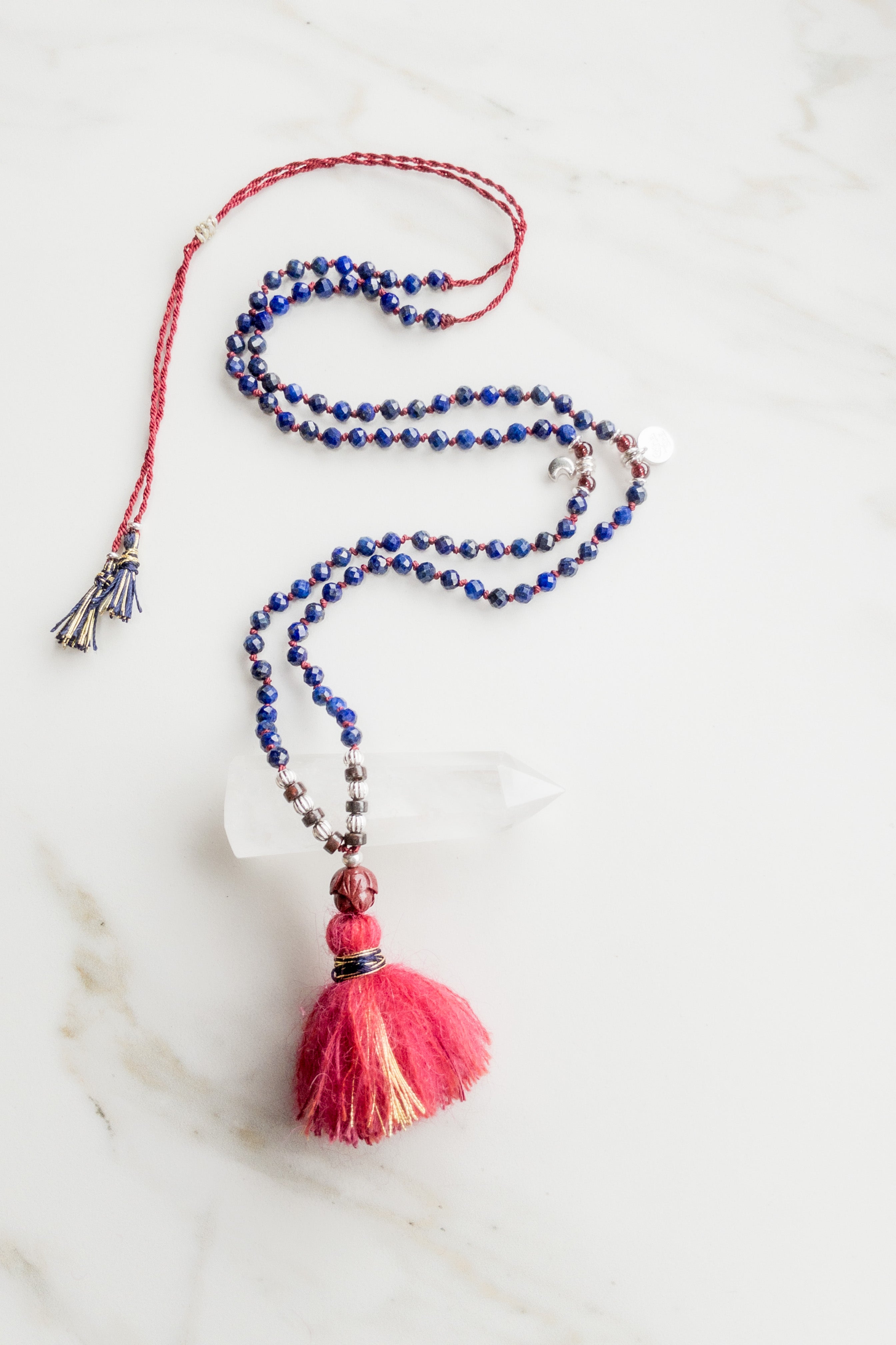 ShaSha Roots mini Mala 108 - Lapis Lazuli - shashā yoga and meditation jewellery Switzerland 