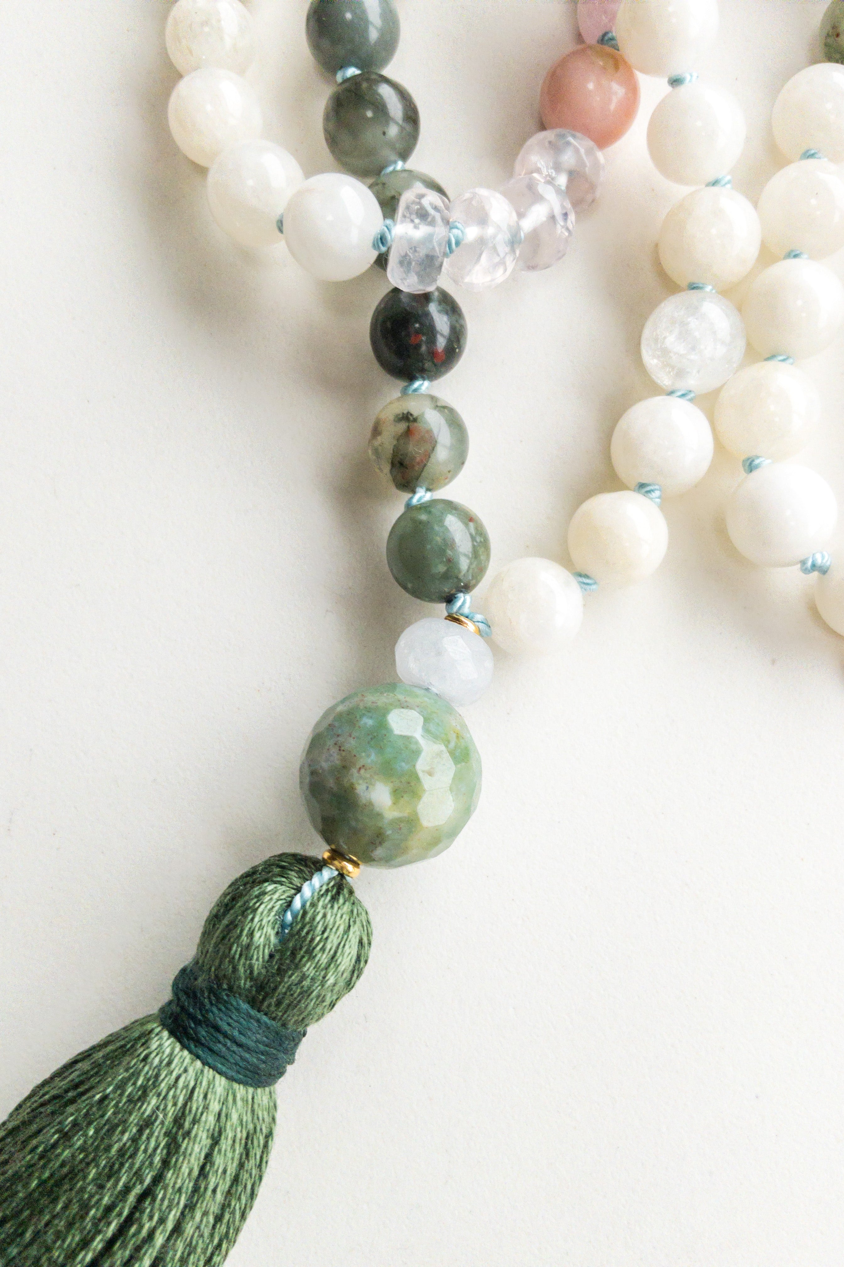 Elevation Cycle Mala 108 Beads - OceanEye - shashā yoga and meditation jewellery 
