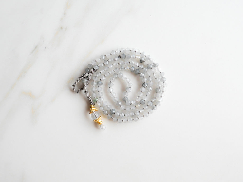 Sana Necklace - Cloudy Quartz - DIVYA Sacred Symbols - ShaSha Gemstone Jewellery