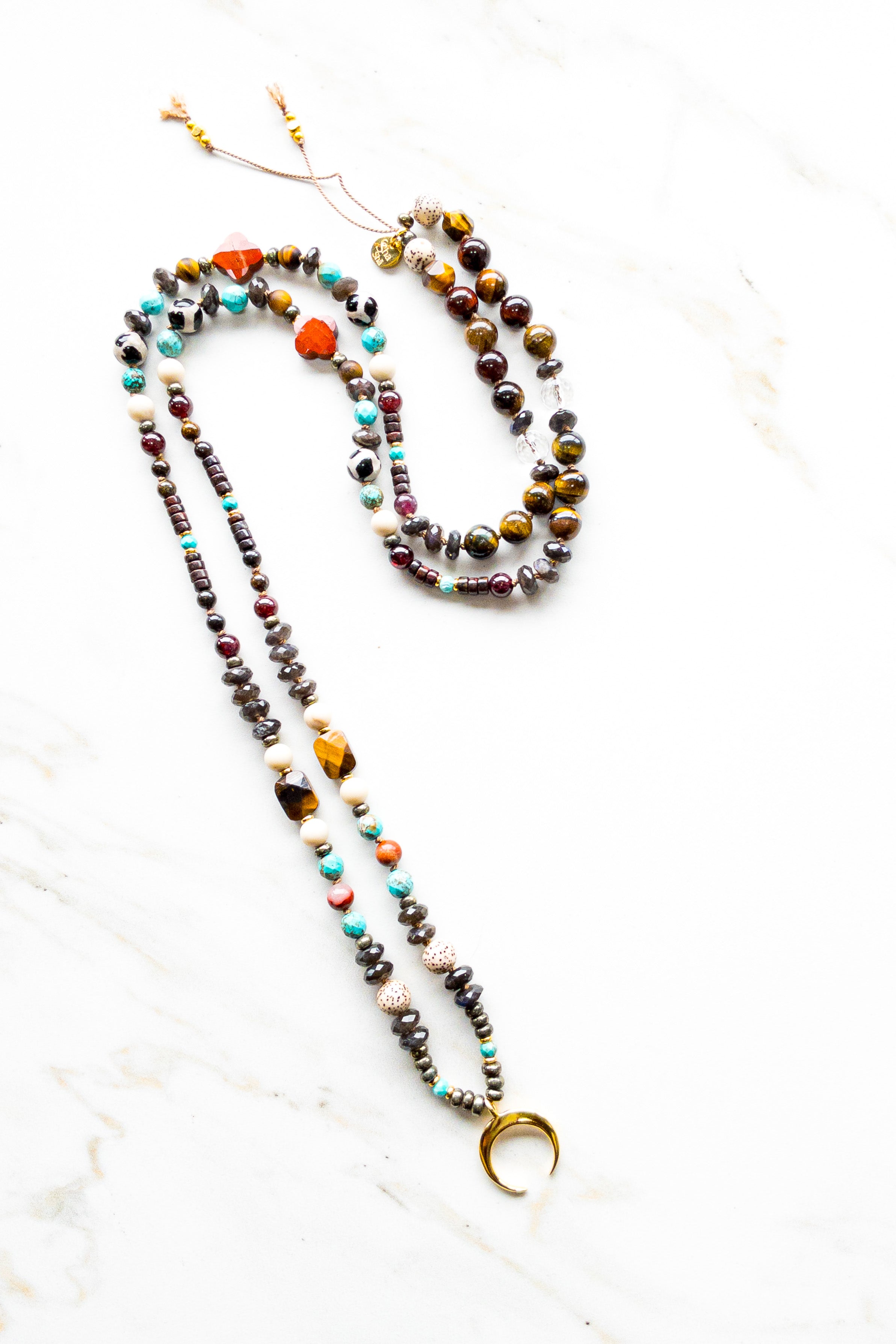 Goddess Mala Necklace: Divine Energy and Serenity - Indradhanush Collection - shashā yoga jewellery 
