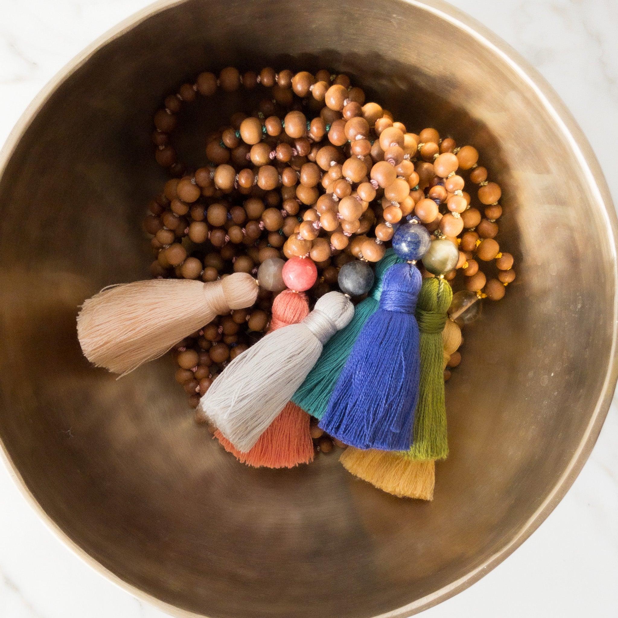 Sérénité de l'Inde - Perles Mala en bois de santal - Collection OceanEye