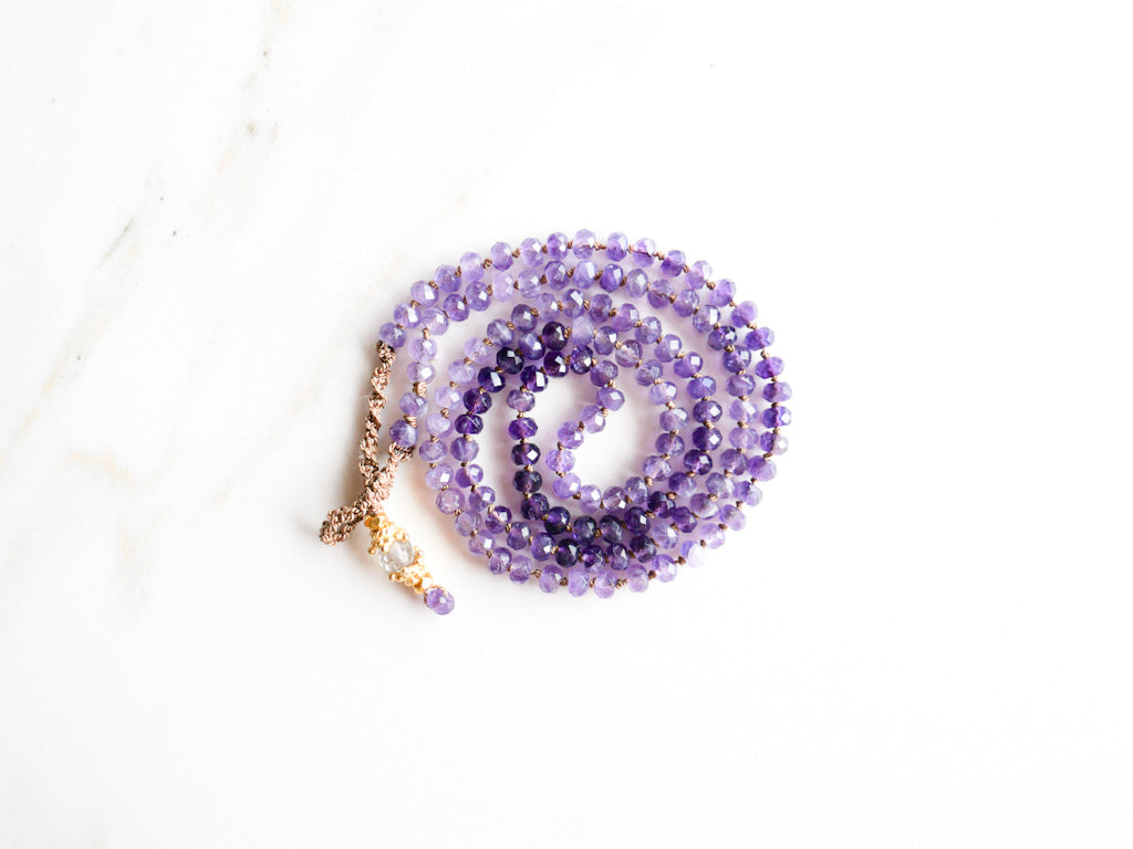 Sana Necklace - Amethyst - DIVYA Sacred Symbols - ShaSha Jewellery