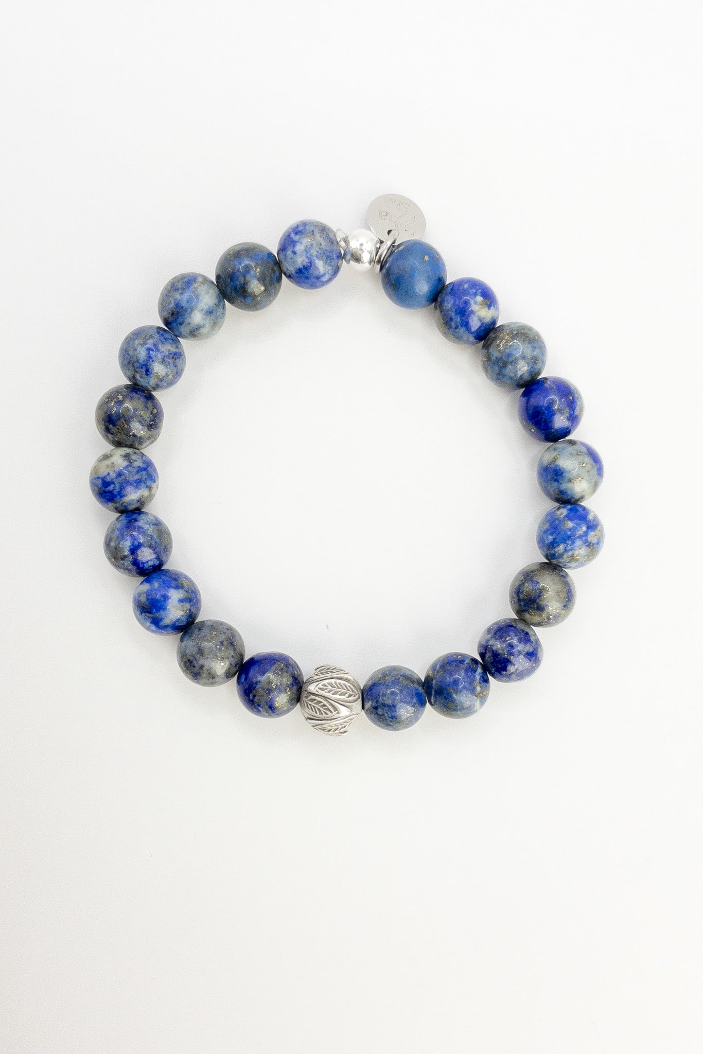 Lapis Lazuli and 925 sterling silver Leaf Bracelet - ShaSha Healing stones jewellery