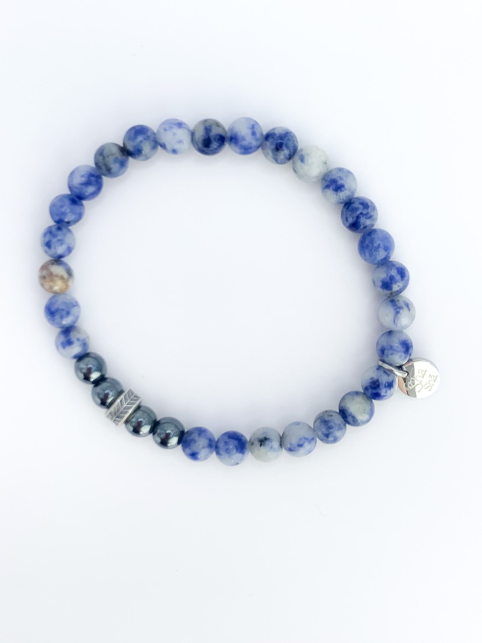 MEN'S Collection - Sodalite, hematite and sterling silver bracelet